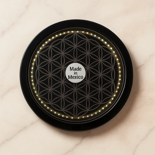 Obsidian Flower Of Life Grid Plate
