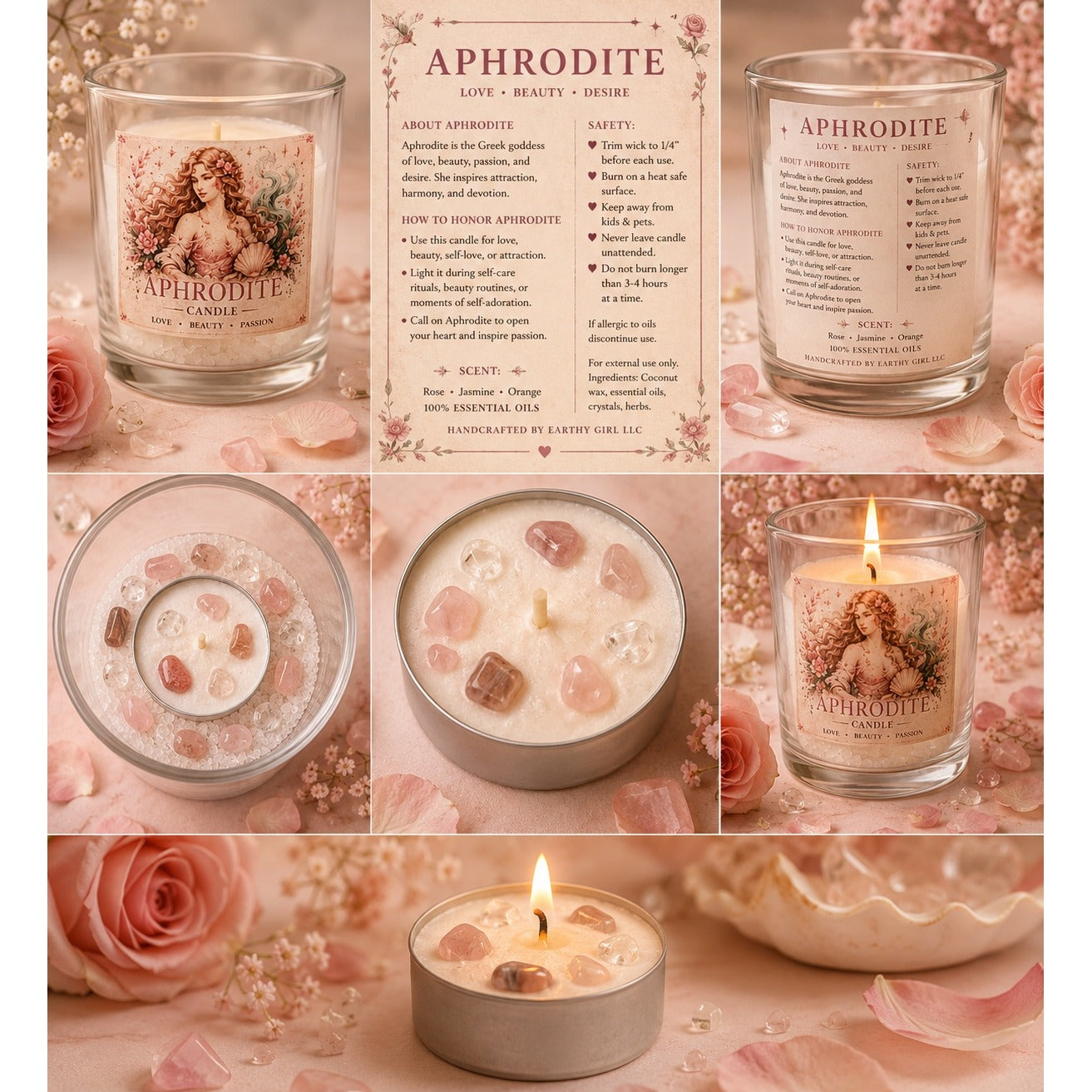Aphrodite Tea Light Candle Set