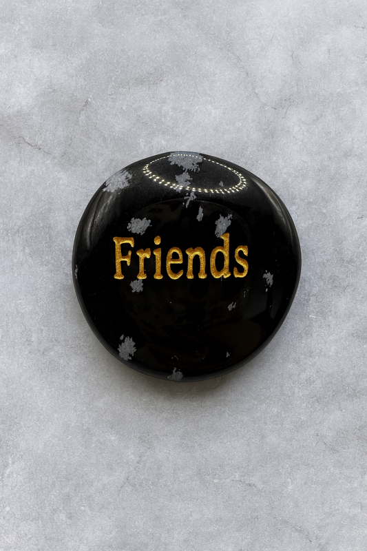 Snowflake obsidian word stone
