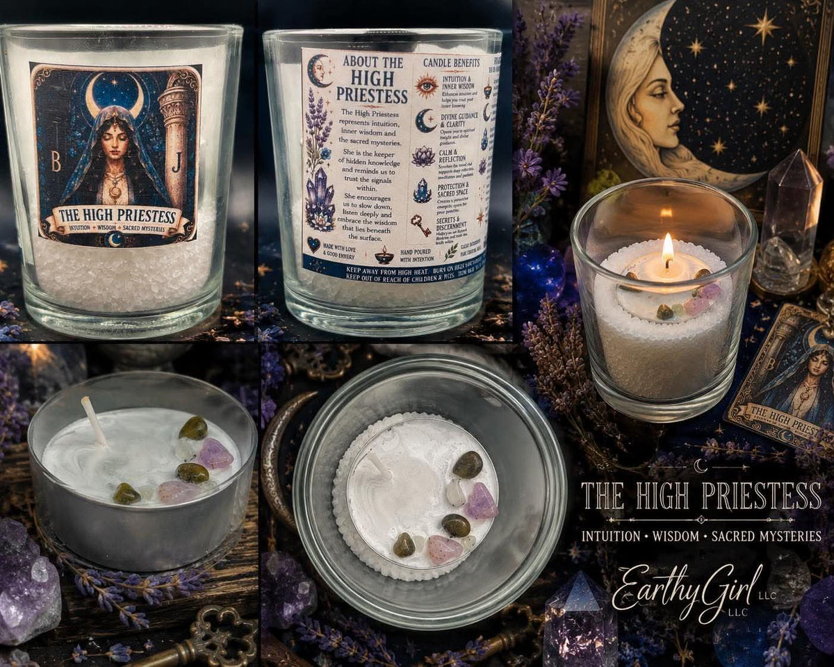The High Priestess Tarot Tea Light Candle Set
