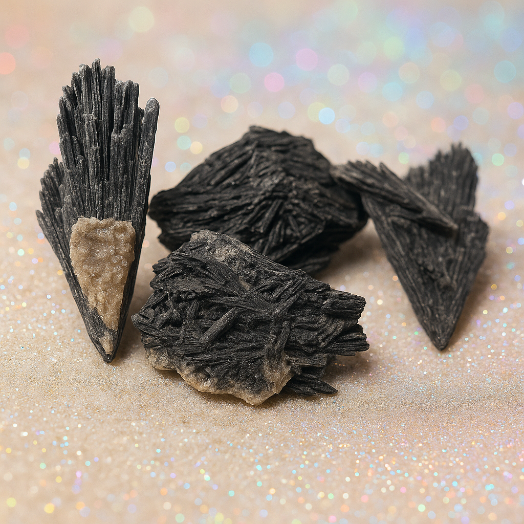 Black kyanite broom