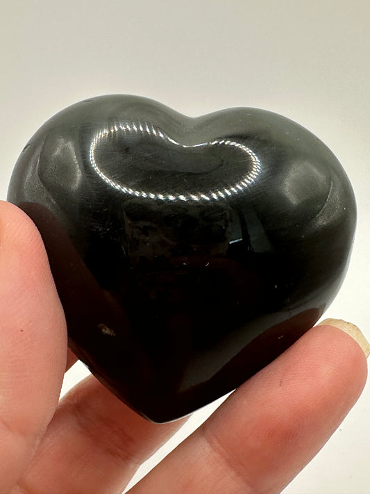 Rainbow Obsidian Heart