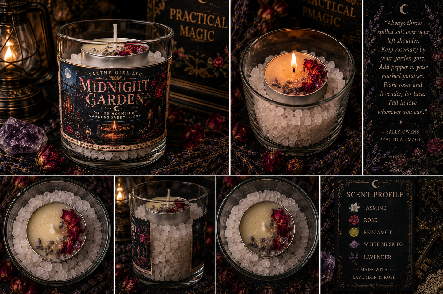 Midnight Margaritas Tea Light Candle Set