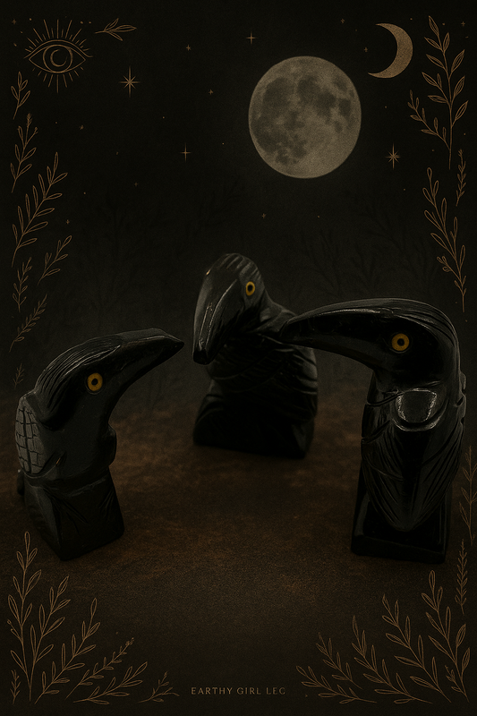 Black Calcite Raven