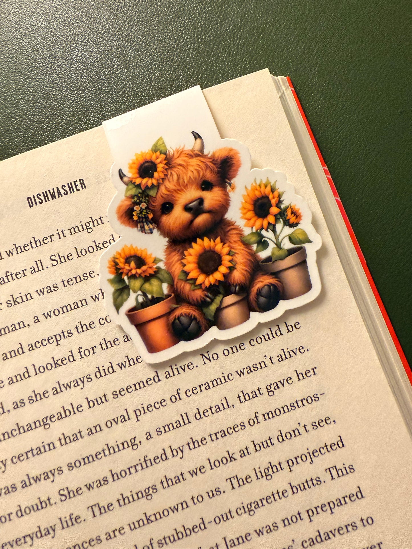 Sunflower Cow Bookmark