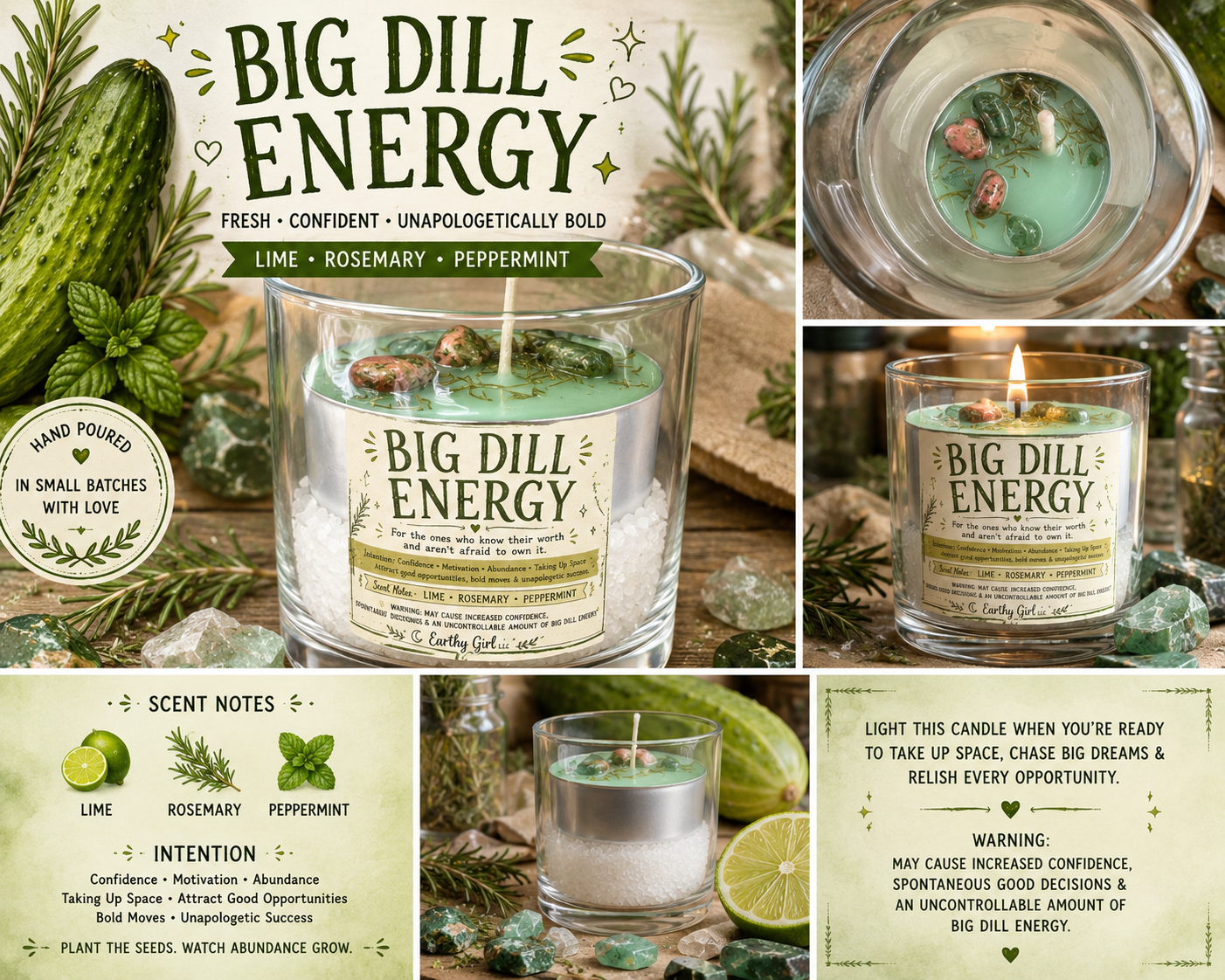 Big Dill Energy Tea Light Candle set