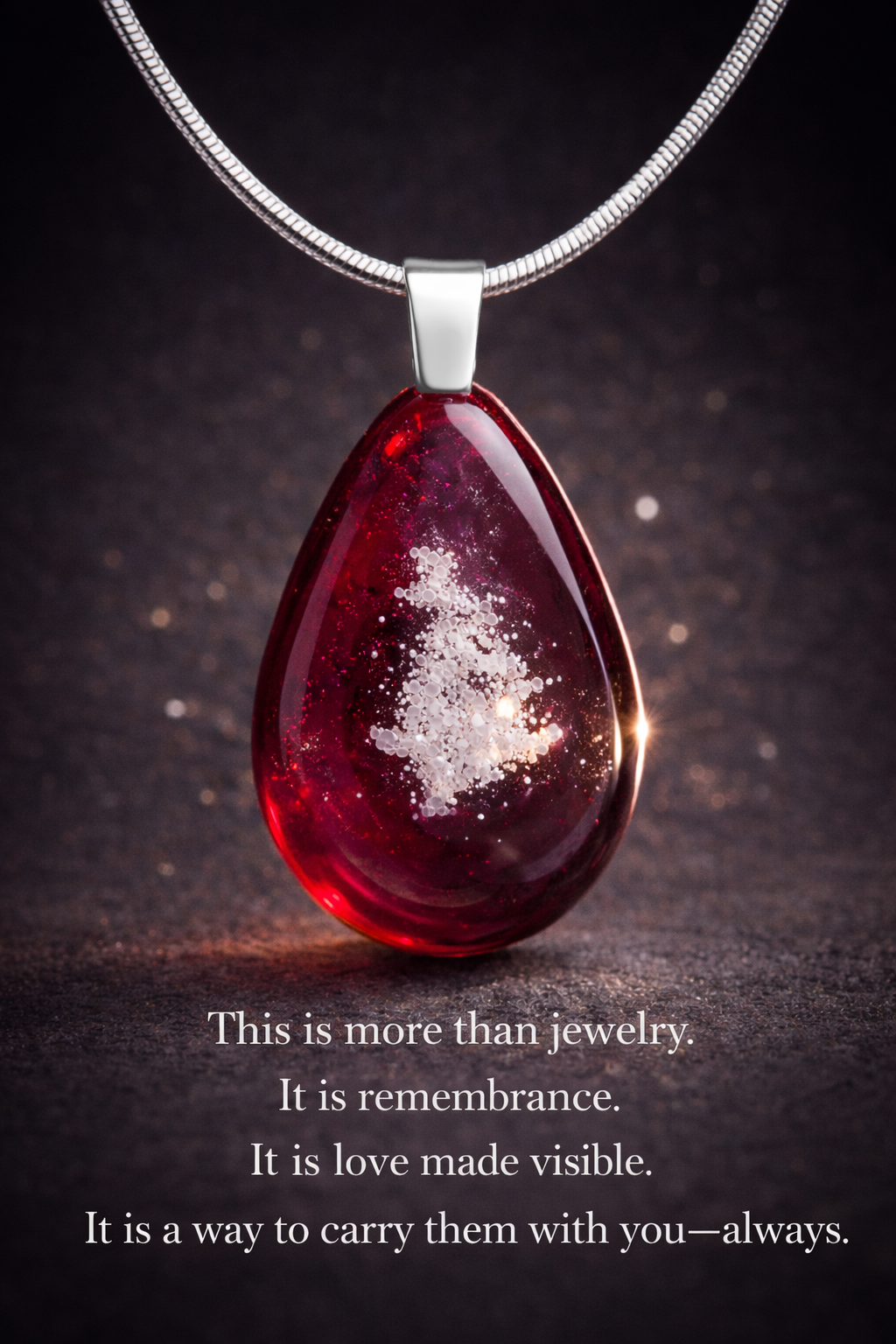 Cremation Fused Glass Memory Pendants