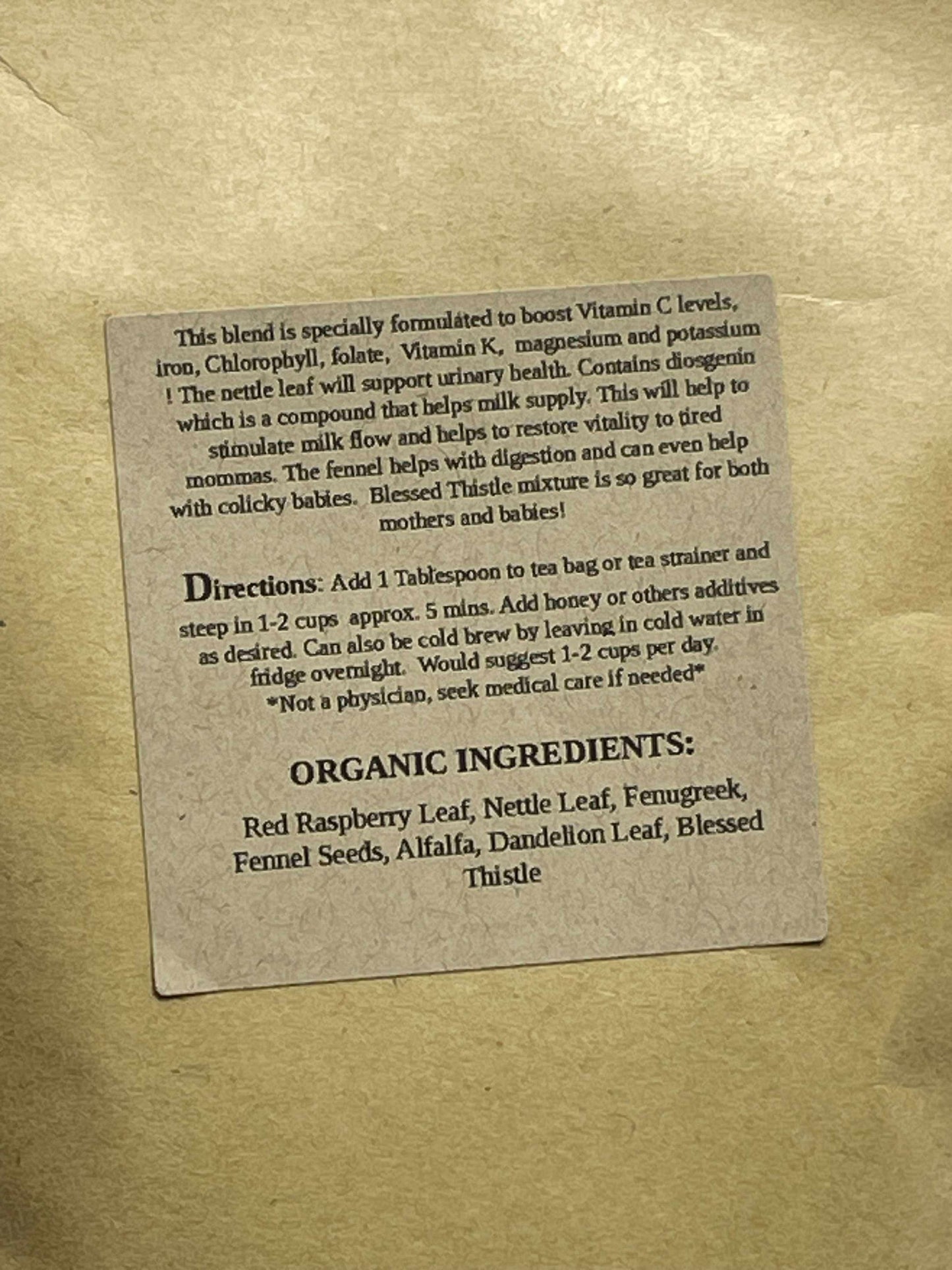 Mother's Milk Herbal Tea Blend 1oz