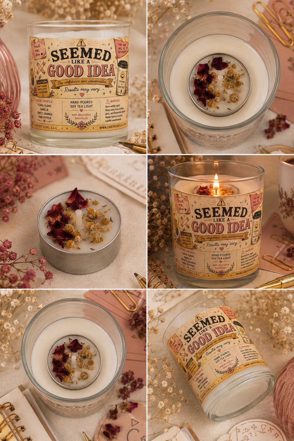 Seemed Like A Good Idea Tea Light Candle Set