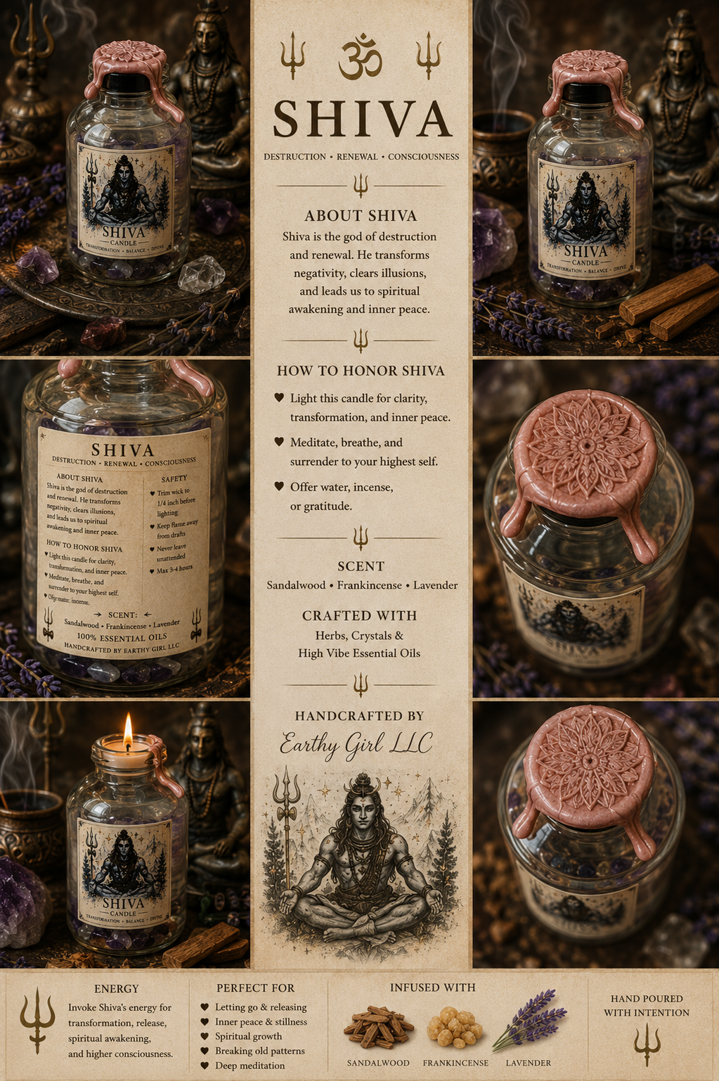 Shiva Ritual Oil Candle