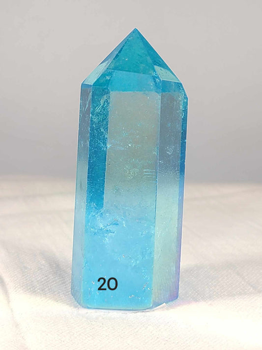 Blue Aura Coated Quartz Tower 2O