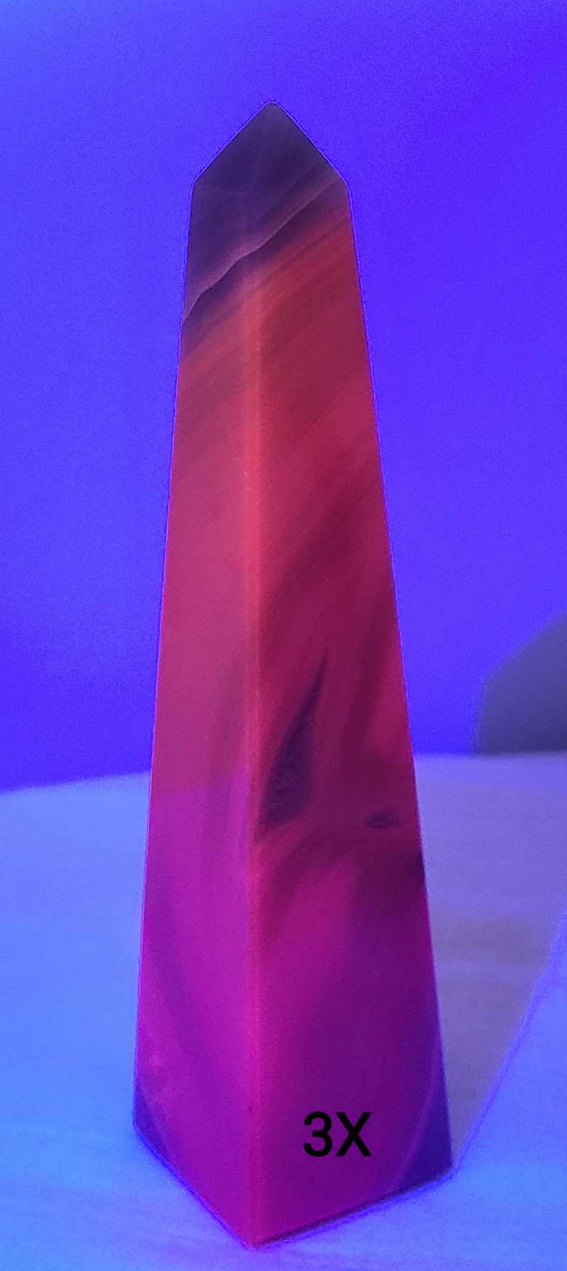 Dyed Pink Agate Tower 3X