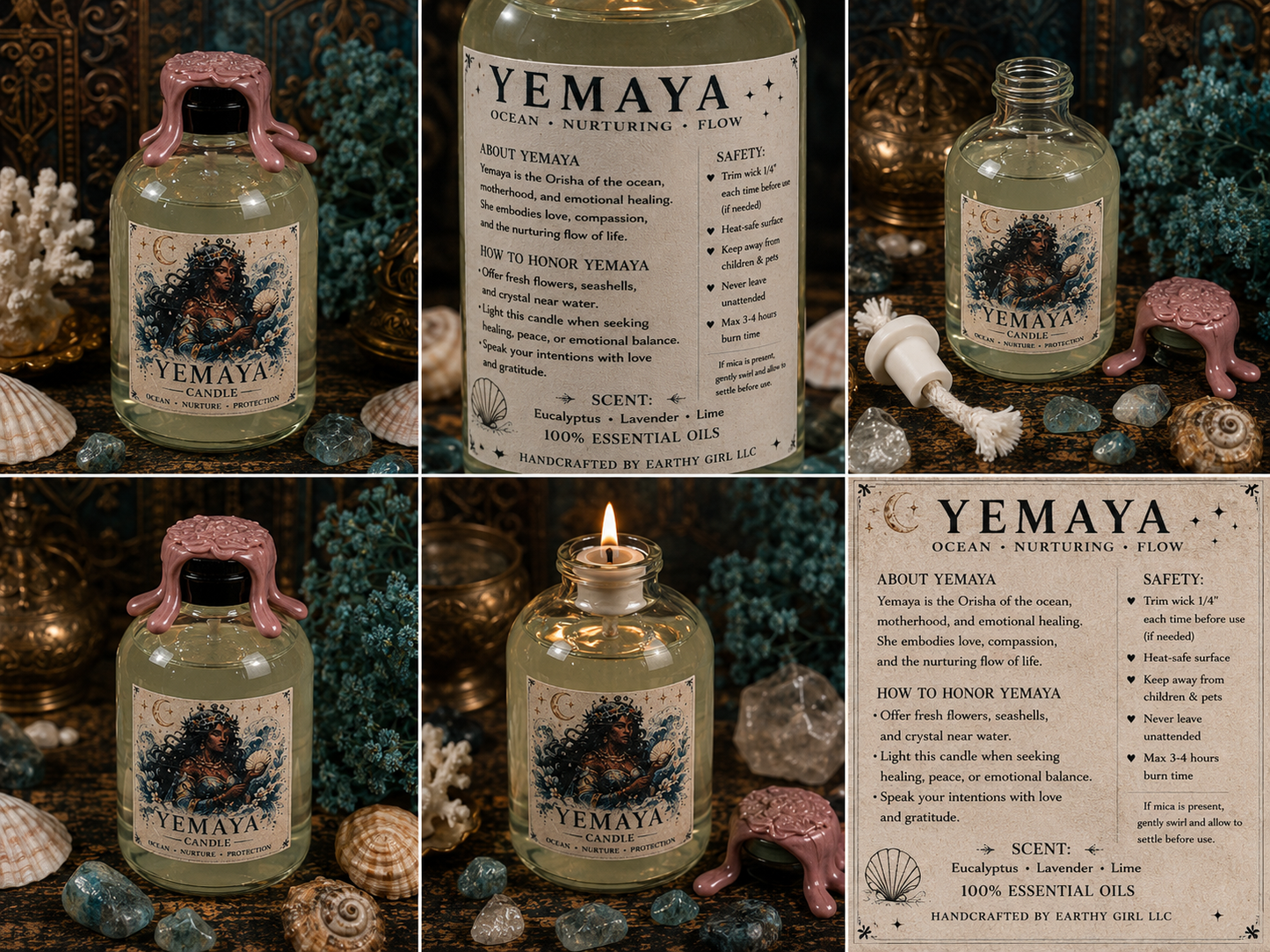 Yemaya Goddess Oil Candle