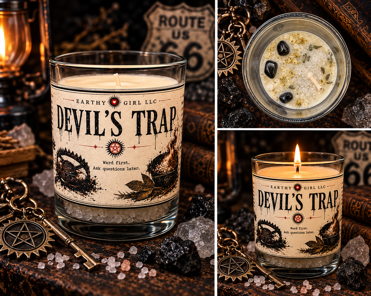 Devil's Trap Supernatural Inspired Protection Tea Light Candle Set
