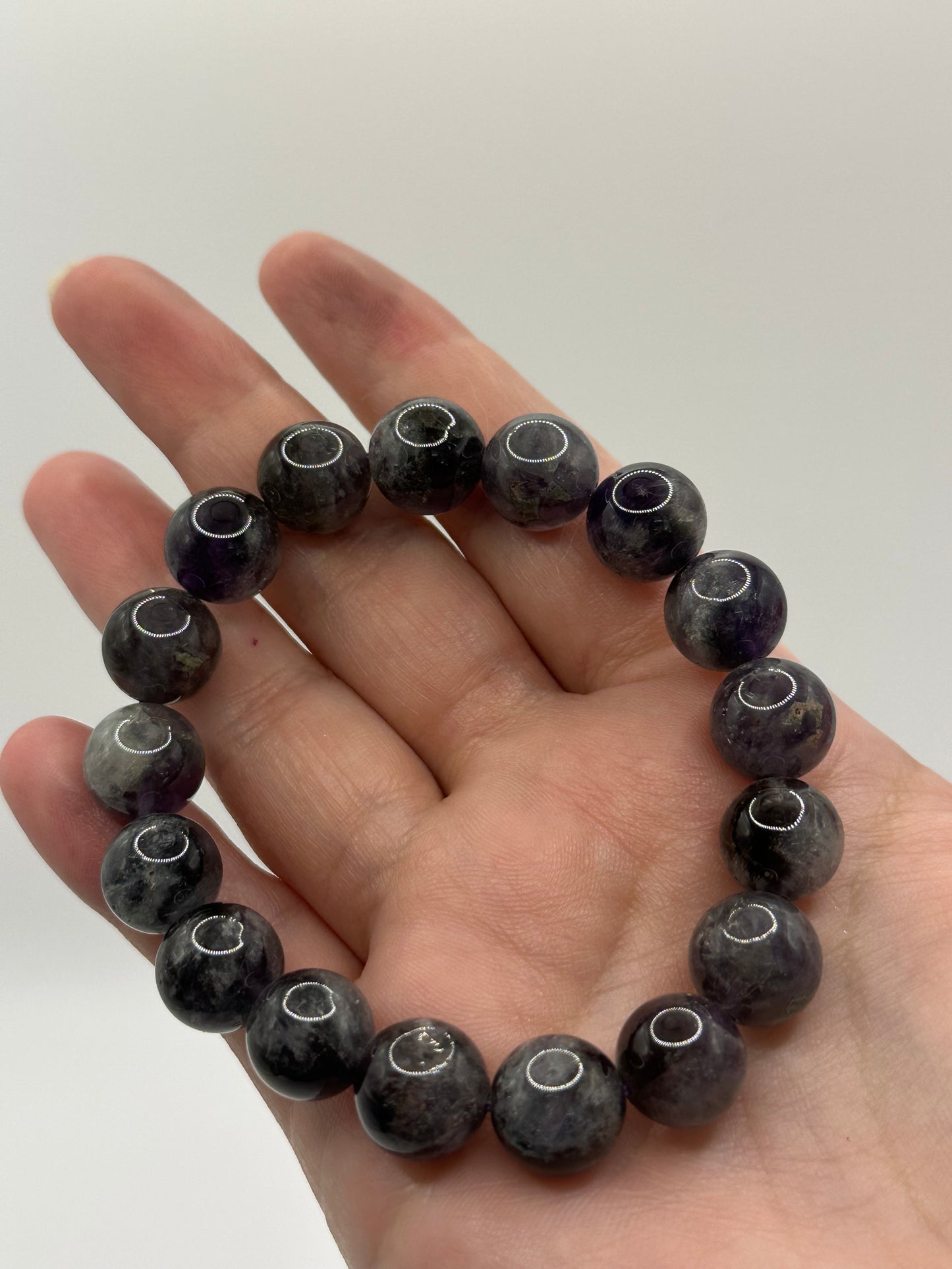Black Amethyst 12mm Bracelet