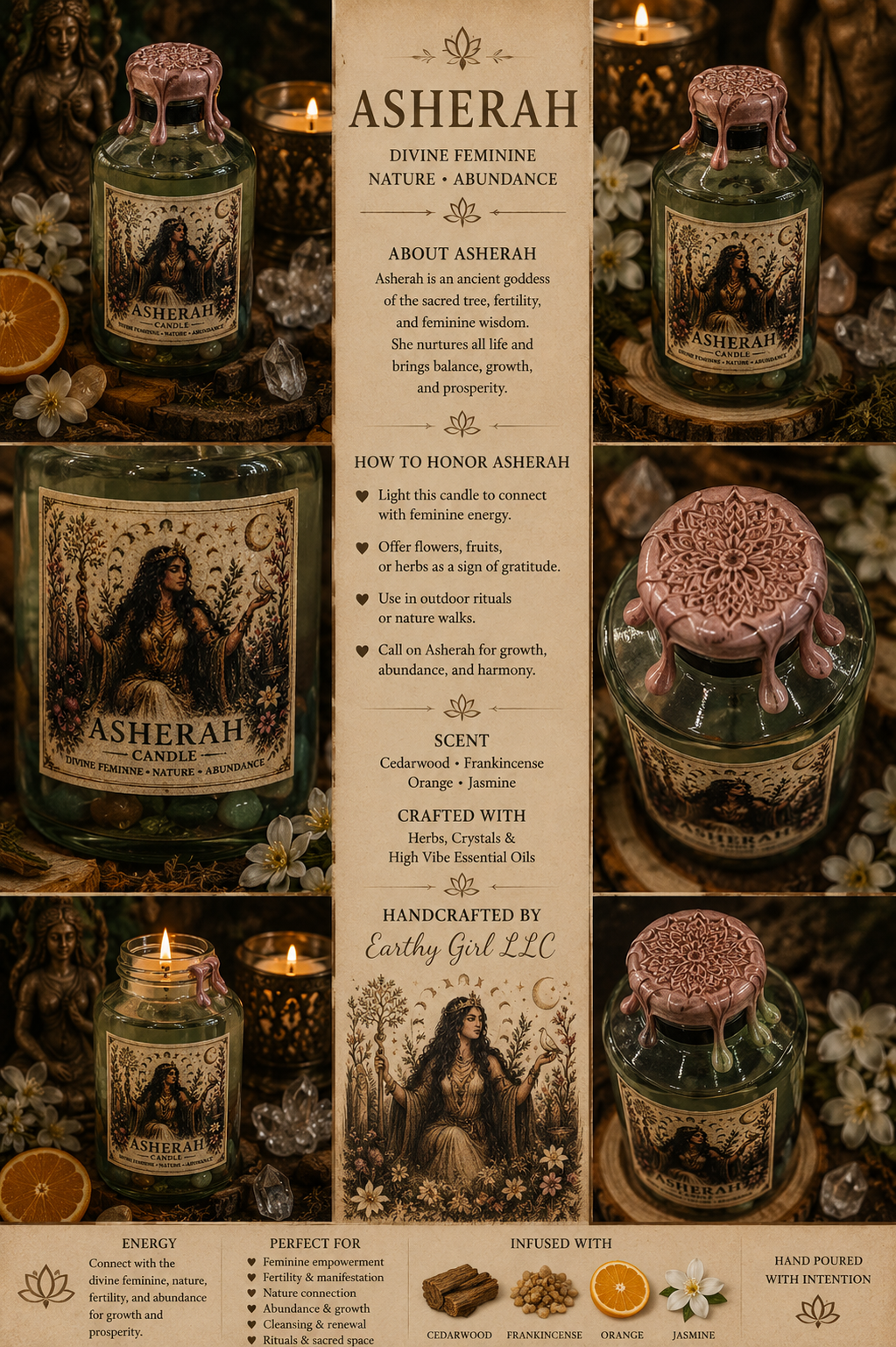 Asherah Oil Candle