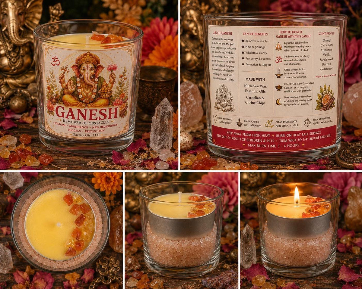 Ganesh Tea Light Candle Set