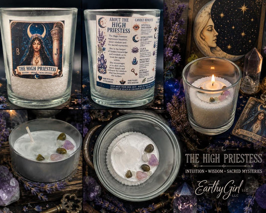 The High Priestess Tarot Tea Light Candle Set