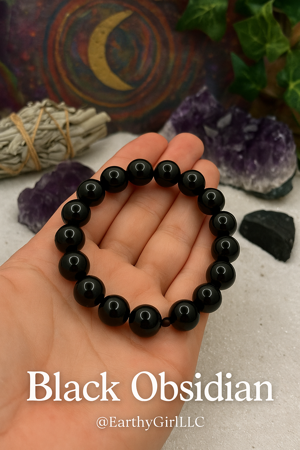 10mm Obsidian Bracelet