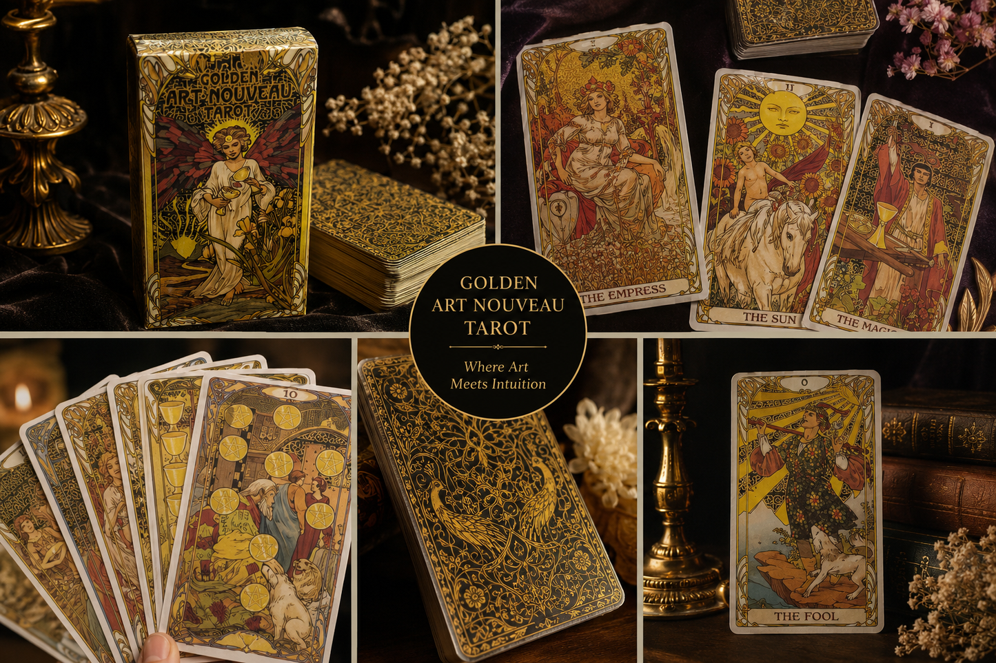 Golden Art Nouveau Tarot Deck