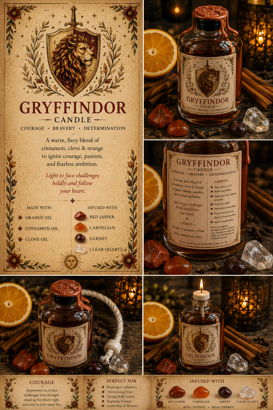 Gryffindor Inspired Oil Candle