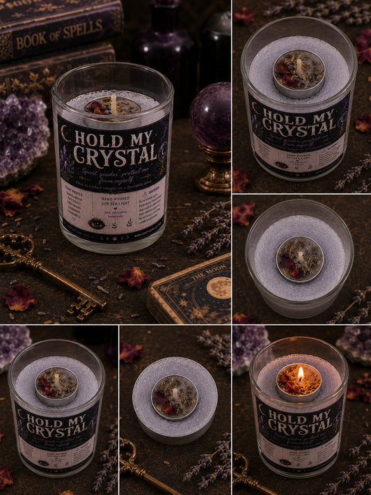 Hold My Crystal Tea Light Candle Set