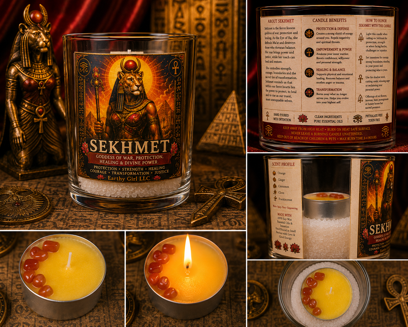 Sehkmet Tea Light Candle Set