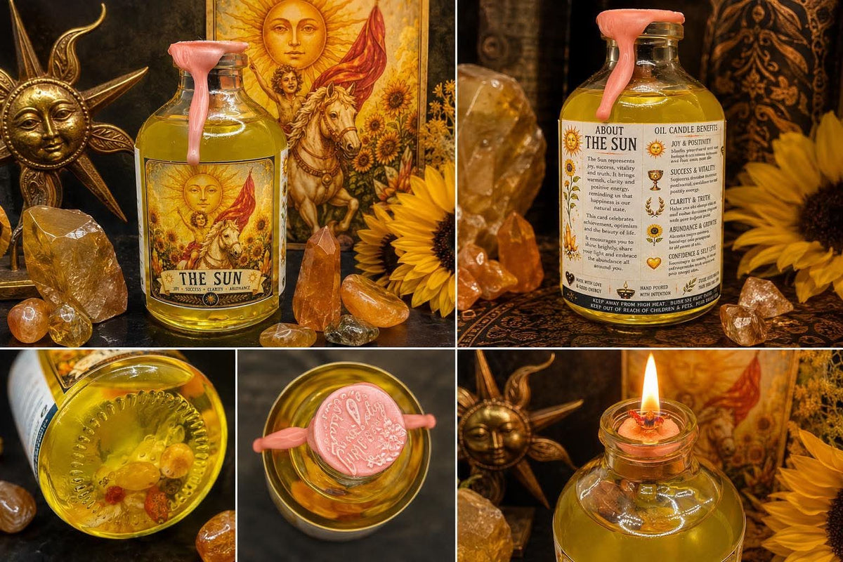 The Sun Tarot Ritual Oil Candle