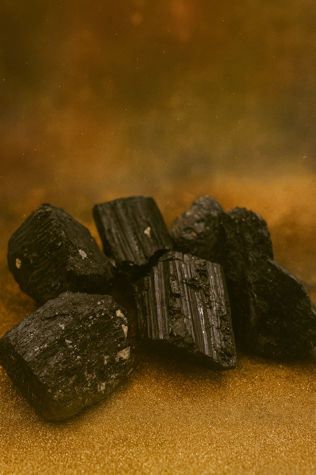 Black tourmaline chunks
