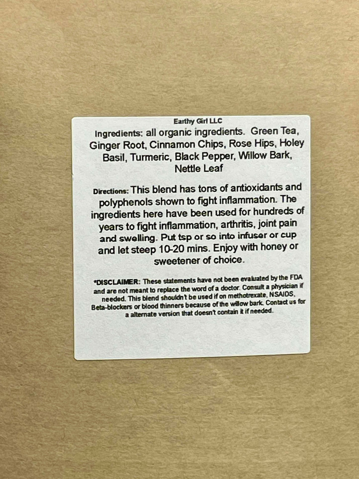 Joint Pain Relief Tea Blend