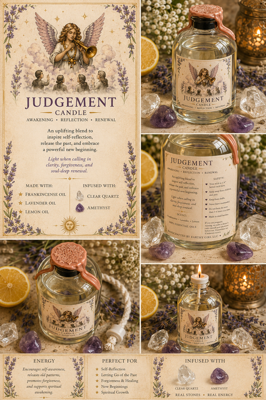 Judgement Tarot Ritual Oil Candle