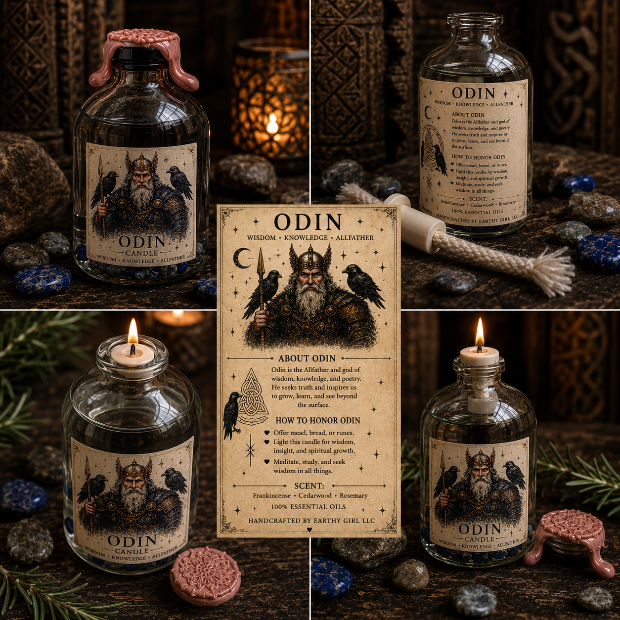 Odin God Oil Candle