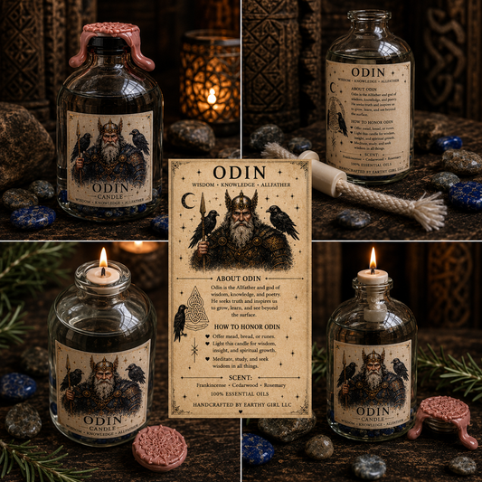 Odin God Oil Candle