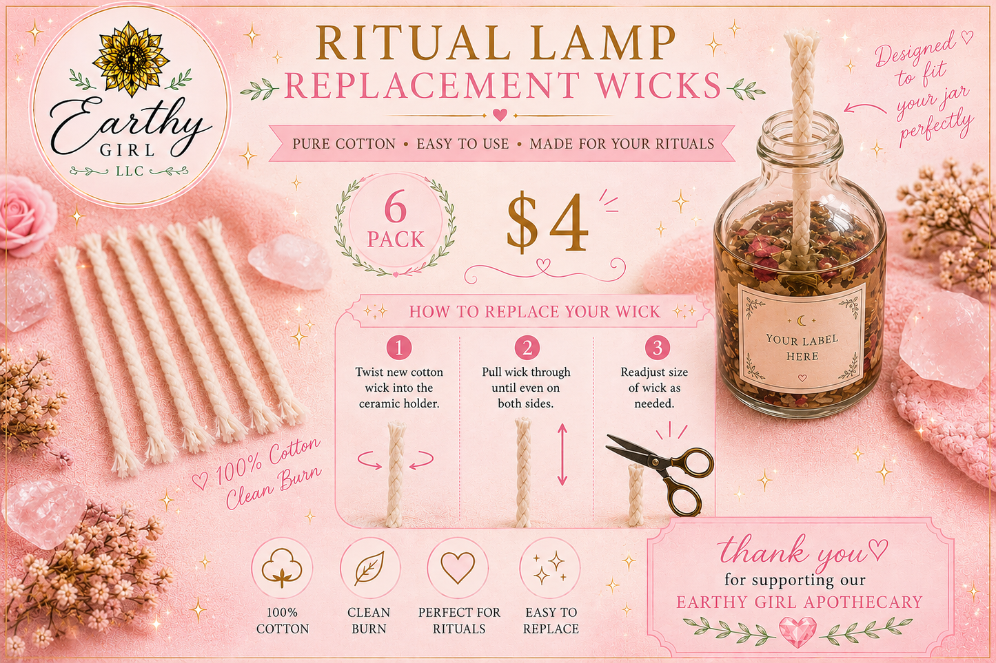 Oil Lamp replacement 6 pack