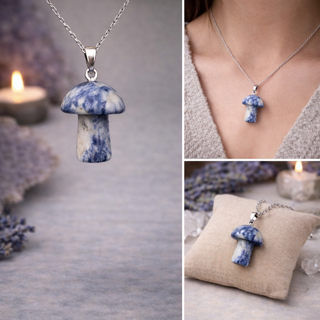 Sodalite Mushroom Pendant