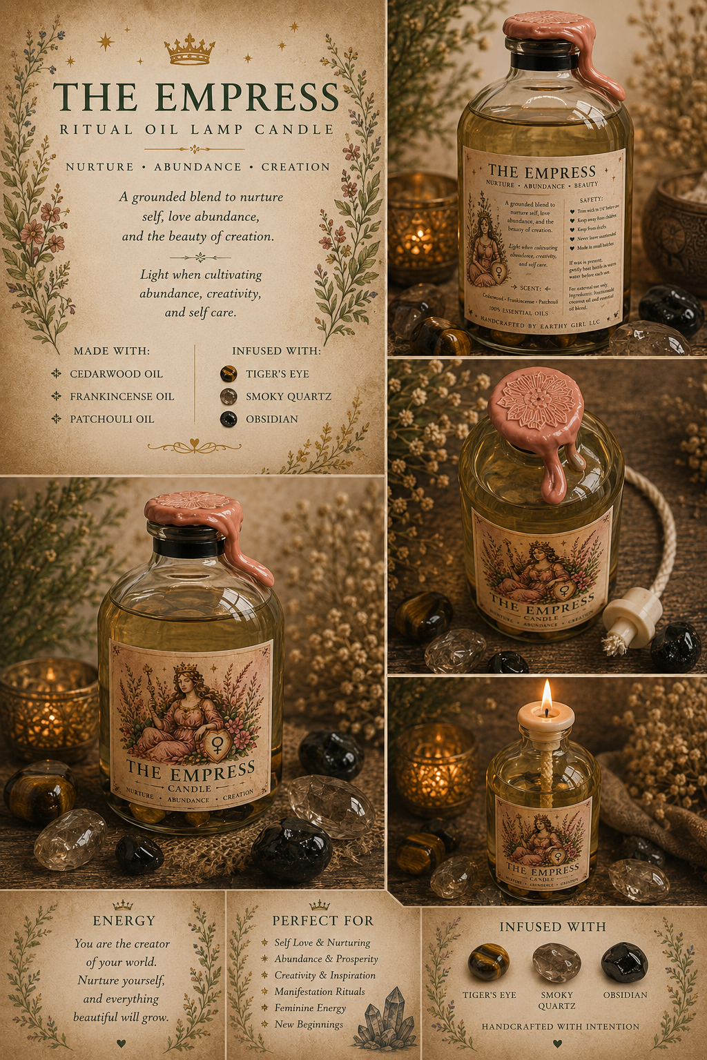 The Empress Tarot Oil Candle