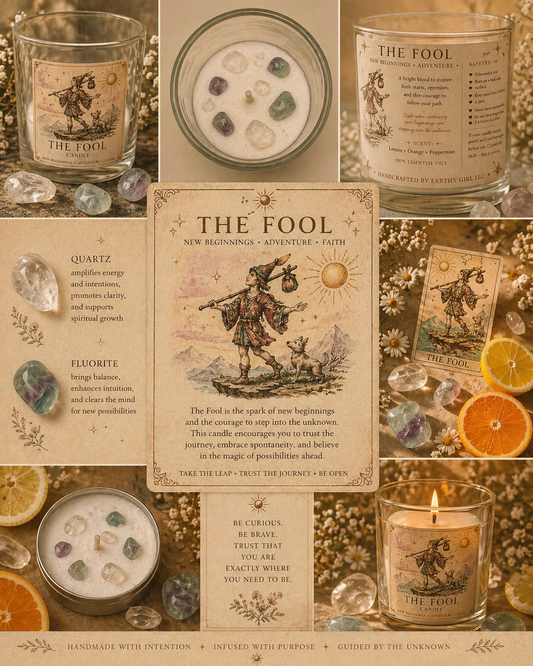 The Fool Tarot Card Tea Light Set