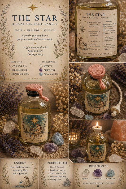 The Star Tarot Ritual Oil Candle