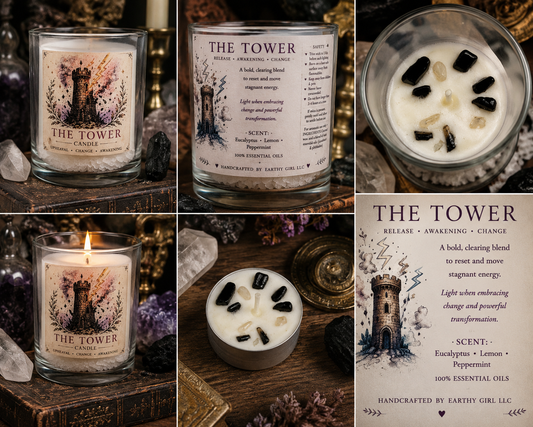 The Tower Tarot Tea Light Candle Set