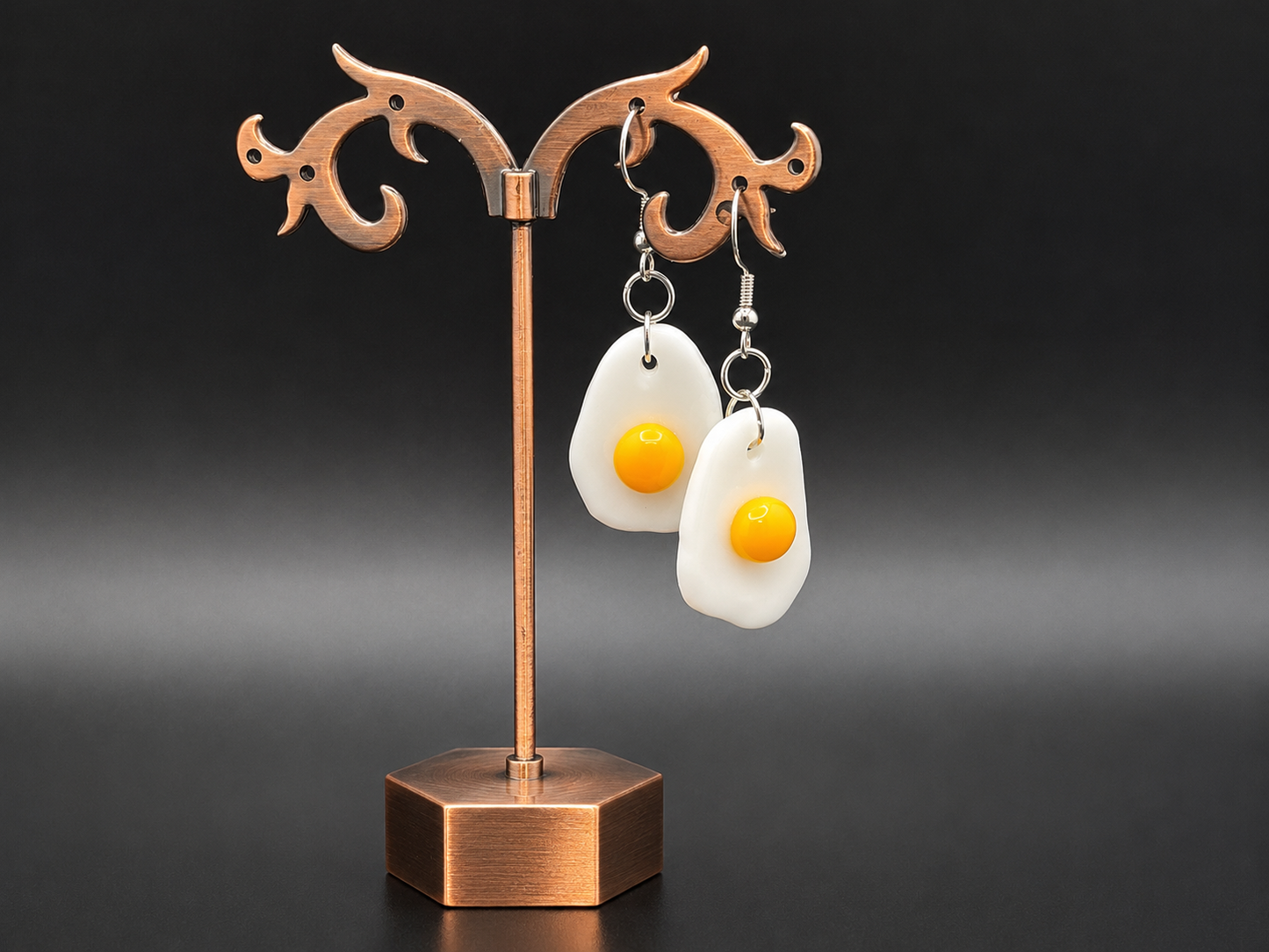 Eggs-tra Cute! Fused Glass Fried Egg Earrings 🍳