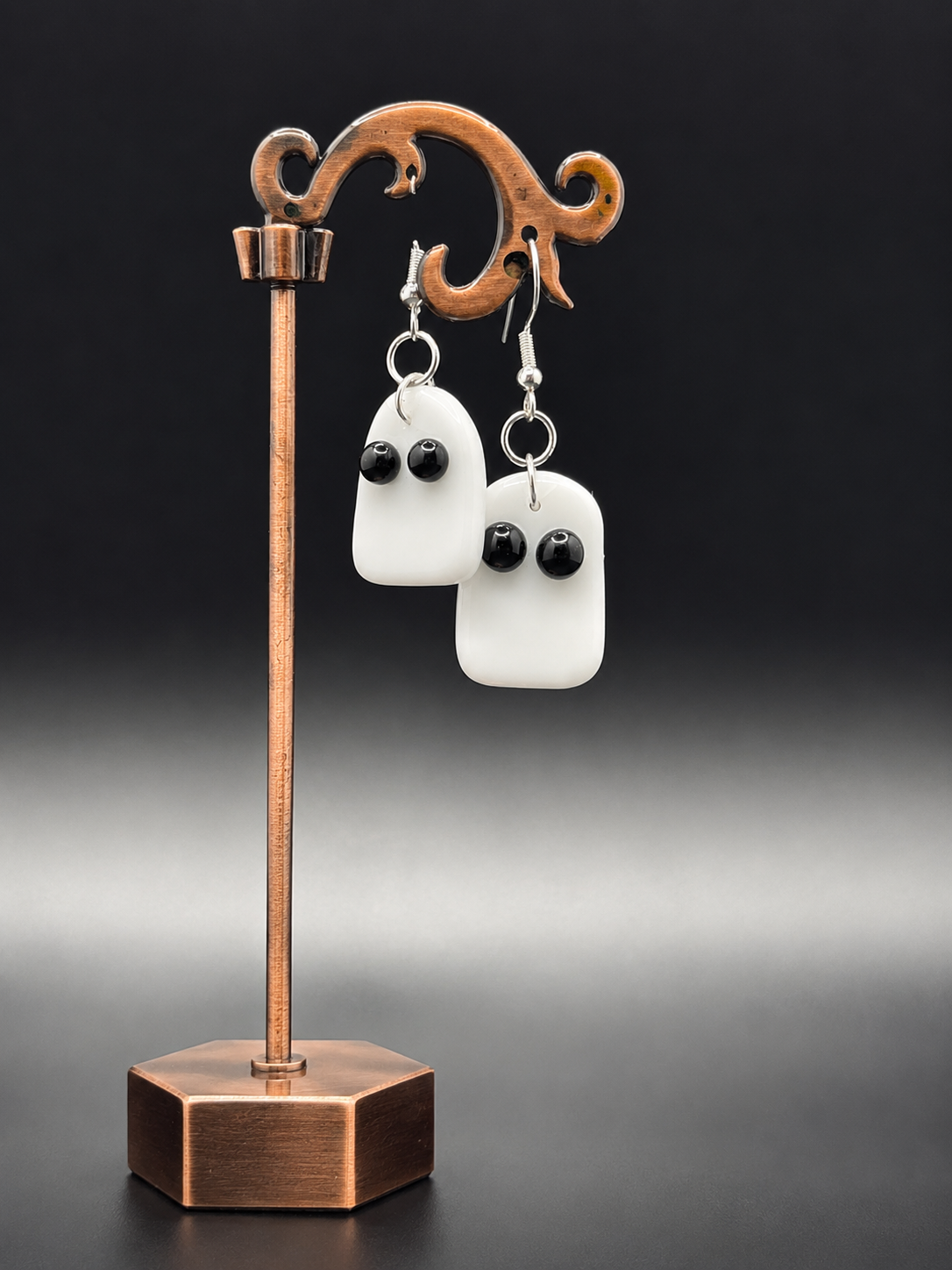 Boo-tiful! Fused Glass Ghost Earrings 👻